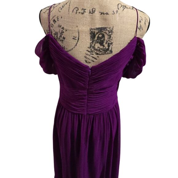 RALPH LAUREN EVENING Elegant Purple Off-Shoulder Maxi Dress Size 8 - Picture 7 of 13